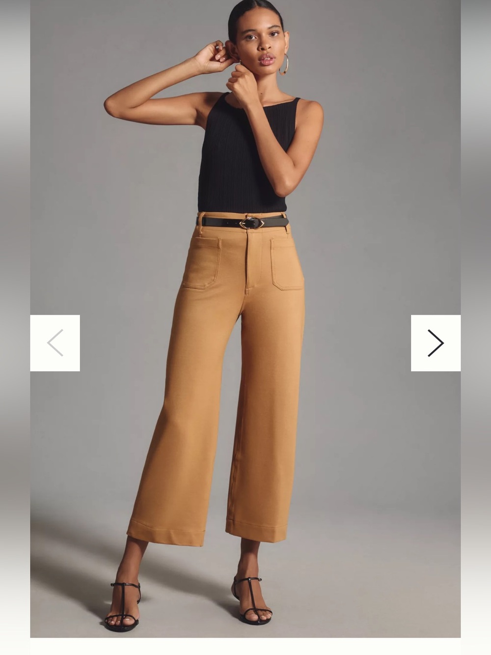 maeve anthropologie colette cropped wide leg pants size 31